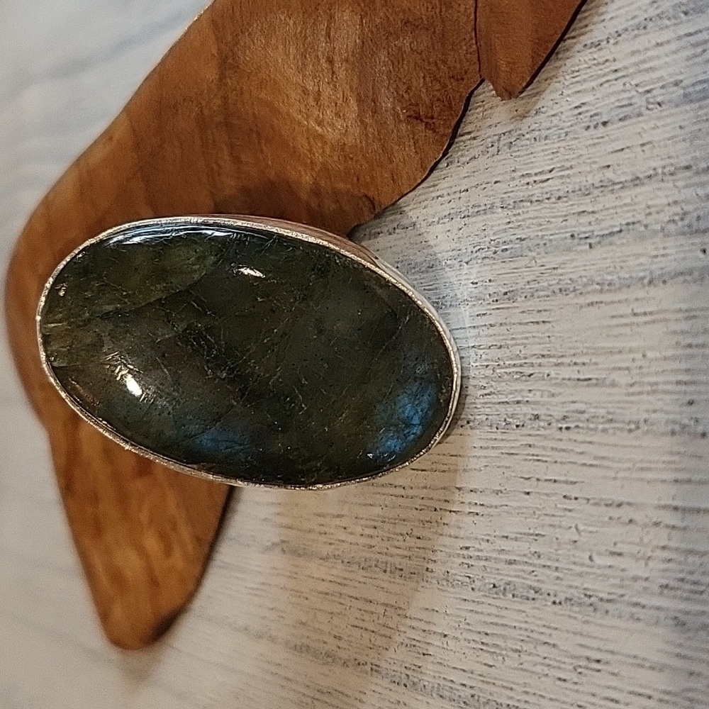 Labradorite UniSex Ring - 925 Plated